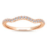 14K Rose Gold Matching Wedding Band - 0.15 ct