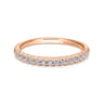 14K Rose Gold Matching Wedding Band - 0.22 ct