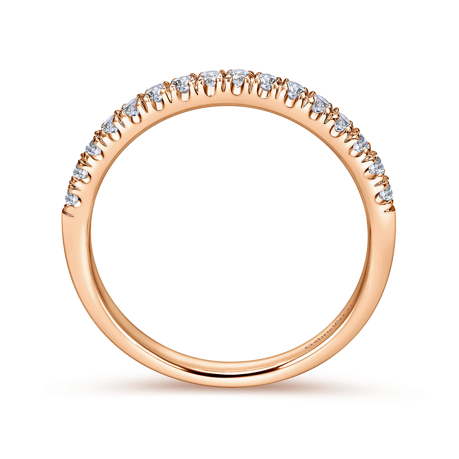 14K Rose Gold Matching Wedding Band - 0.22 ct - Shot 2