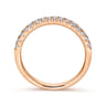 14K Rose Gold Matching Wedding Band - 0.22 ct