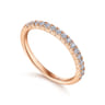 14K Rose Gold Matching Wedding Band - 0.22 ct