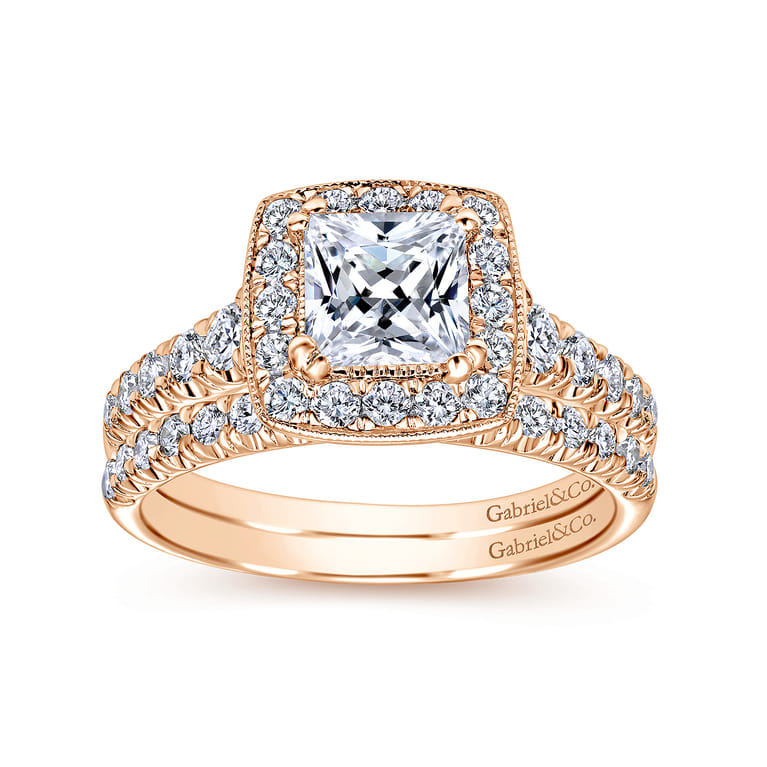 14K Rose Gold Matching Wedding Band - 0.22 ct - Shot 4