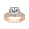 14K Rose Gold Matching Wedding Band - 0.22 ct