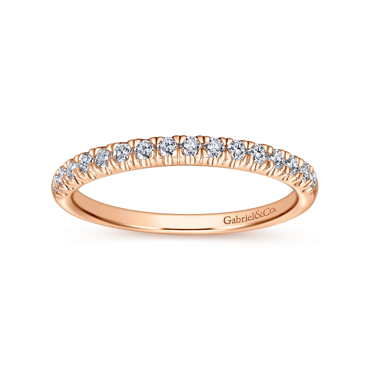 14K Rose Gold Matching Wedding Band - 0.22 ct - Shot 5