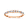 14K Rose Gold Matching Wedding Band - 0.22 ct
