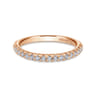 14K Rose Gold Matching Wedding Band - 0.25 ct