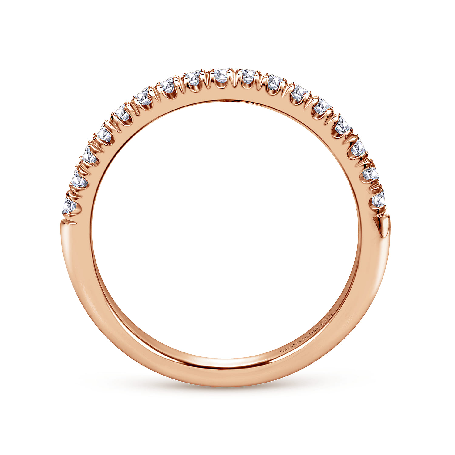 14K Rose Gold Matching Wedding Band - 0.25 ct - Shot 2