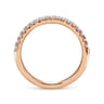 14K Rose Gold Matching Wedding Band - 0.25 ct