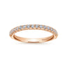 14K Rose Gold Matching Wedding Band - 0.25 ct