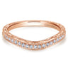 14K Rose Gold Matching Wedding Band - 0.12 ct