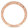 14K Rose Gold Matching Wedding Band - 0.12 ct