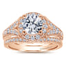 14K Rose Gold Matching Wedding Band - 0.12 ct