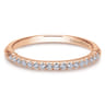 14K Rose Gold Matching Wedding Band - 0.12 ct