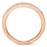 14K Rose Gold Matching Wedding Band - 0.1 ct