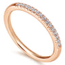 14K Rose Gold Matching Wedding Band - 0.1 ct