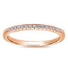 14K Rose Gold Matching Wedding Band - 0.1 ct