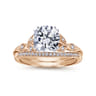 14K Rose Gold Matching Wedding Band - 0.05 ct