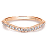 14K Rose Gold Matching Wedding Band - 0.15 ct