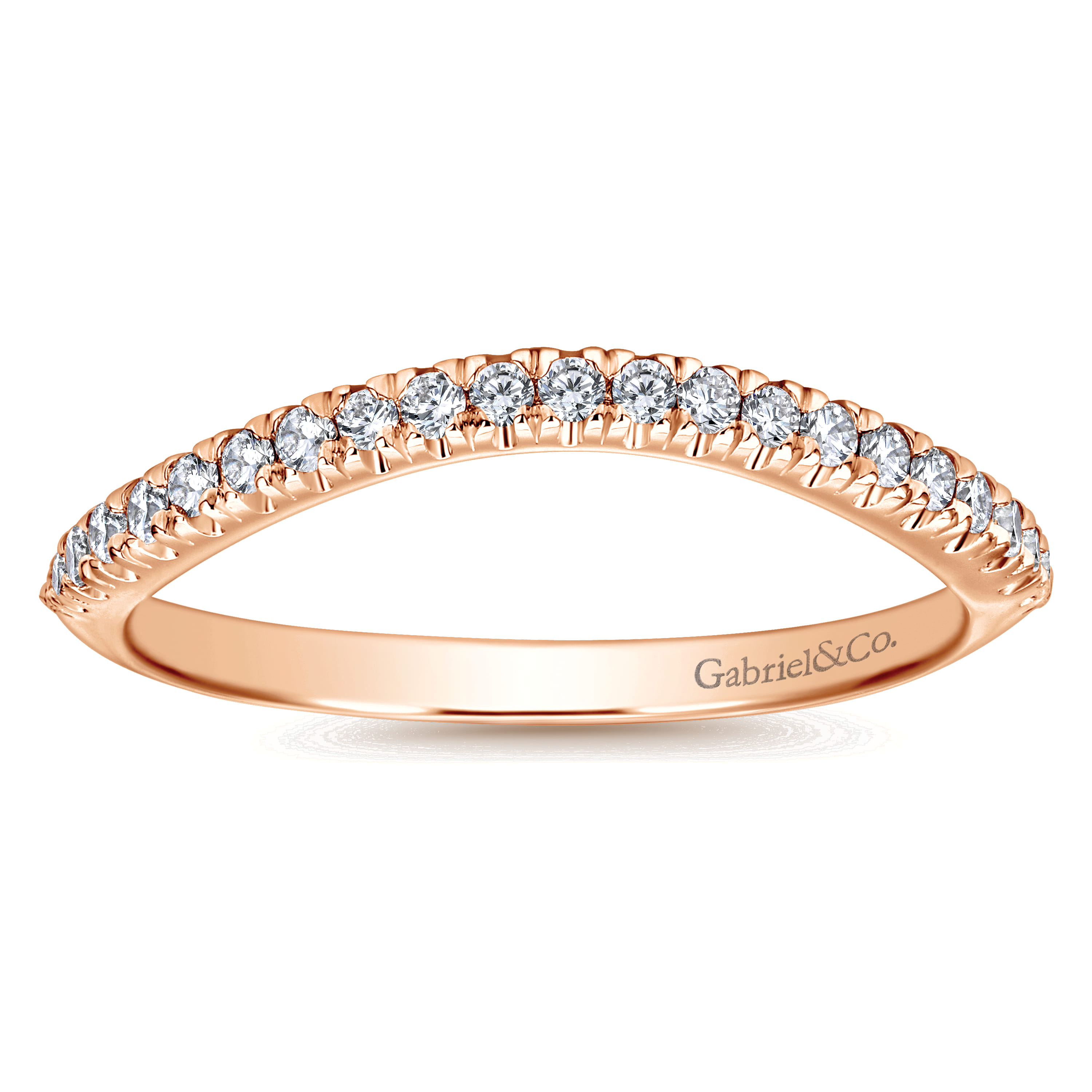 14K Rose Gold Matching Wedding Band - 0.15 ct - Shot 4