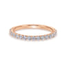 14K Rose Gold Matching Wedding Band - 0.42 ct