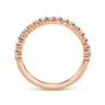14K Rose Gold Matching Wedding Band - 0.42 ct