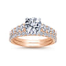 14K Rose Gold Matching Wedding Band - 0.42 ct