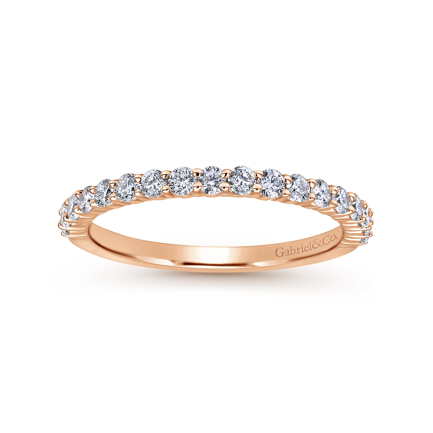 14K Rose Gold Matching Wedding Band - 0.42 ct - Shot 5
