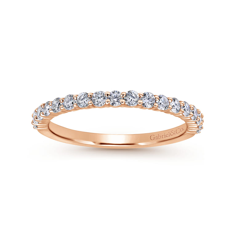 14K Rose Gold Matching Wedding Band - 0.42 ct - Shot 5