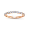 14K Rose Gold Matching Wedding Band - 0.42 ct
