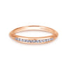 14K Rose Gold Matching Wedding Band - 0.12 ct