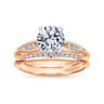 14K Rose Gold Matching Wedding Band - 0.12 ct