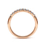 14K Rose Gold Matching Wedding Band - 0.2 ct