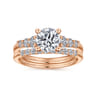 14K Rose Gold Matching Wedding Band - 0.2 ct