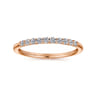 14K Rose Gold Matching Wedding Band - 0.2 ct