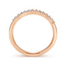 14K Rose Gold Matching Wedding Band - 0.15 ct