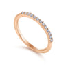 14K Rose Gold Matching Wedding Band - 0.15 ct