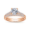 14K Rose Gold Matching Wedding Band - 0.15 ct