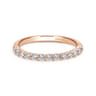 14K Rose Gold Matching Wedding Band - 0.37 ct