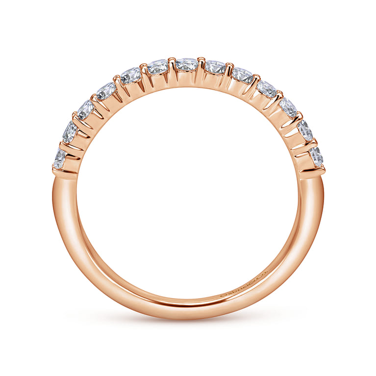 14K Rose Gold Matching Wedding Band - 0.37 ct - Shot 2