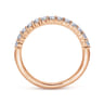14K Rose Gold Matching Wedding Band - 0.37 ct