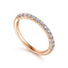 14K Rose Gold Matching Wedding Band - 0.37 ct