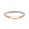 14K Rose Gold Matching Wedding Band - 0.37 ct
