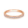 14K Rose Gold Matching Wedding Band - 0.25 ct