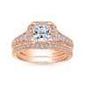 14K Rose Gold Matching Wedding Band - 0.25 ct