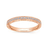 14K Rose Gold Matching Wedding Band - 0.25 ct