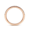 14K Rose Gold Matching Wedding Band - 0.14 ct
