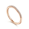 14K Rose Gold Matching Wedding Band - 0.14 ct
