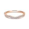 14K Rose Gold Matching Wedding Band - 0.16 ct