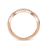 14K Rose Gold Matching Wedding Band - 0.16 ct