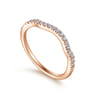 14K Rose Gold Matching Wedding Band - 0.16 ct